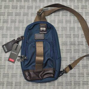 NWT Tumi Alpha Bravo Anti-Theft Chest Sling Bag | Tactical Blue Crossbody